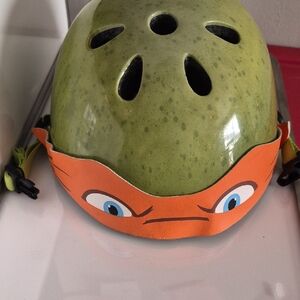 Green Ninja Turtle Kids Helmet